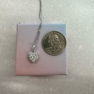 Elegant Silver Heart Pendant Necklace